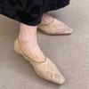 Fashion 2025 Hot Sale Ladies Shoes Slip-on Women's High Heels Fashion Mesh Casual New Square Toe Best Seller High Heels Zapatos Mujer
