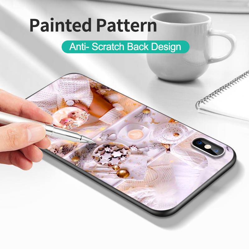 Carcasa neagra din Tpu pentru oneplus 8 pro 8t 9 9R Nord 2 ce N10 N100 N200 4G 5G iarna fata de Craciun