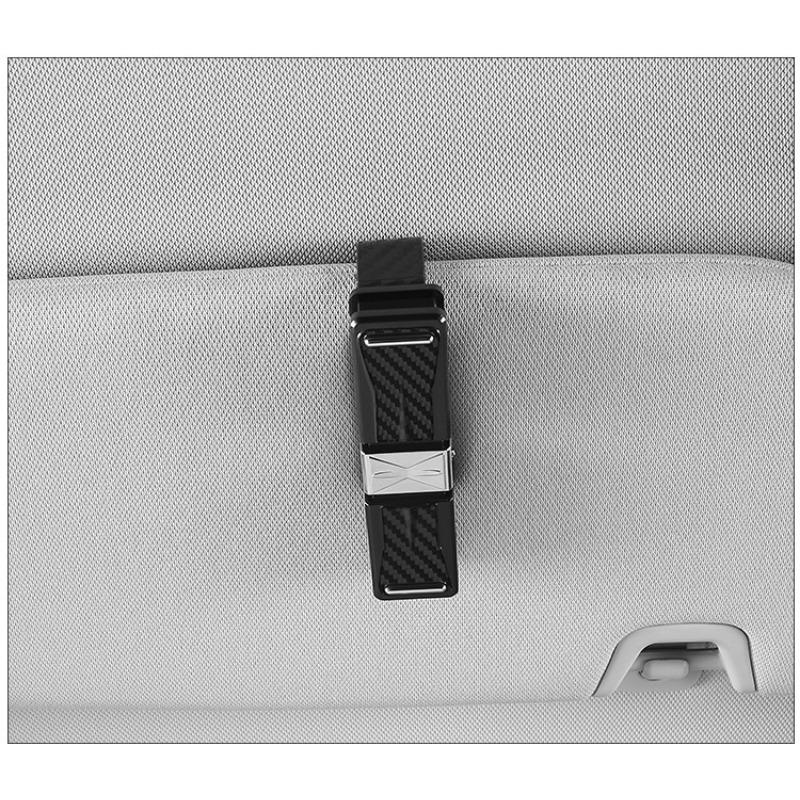 Pack of 2  Car Glasses Holders with Card Clip, Sunglasses Holder, 180° Rotating Glasses Clip with Cards, Double Ended Clip for All Vehicle Models