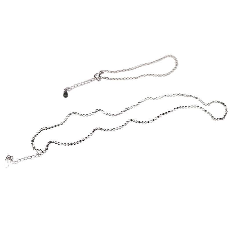 Whole Body Round Bead Choker Necklace Japanese and Korean Chic Versatile Simple Collarbone Chain for Women