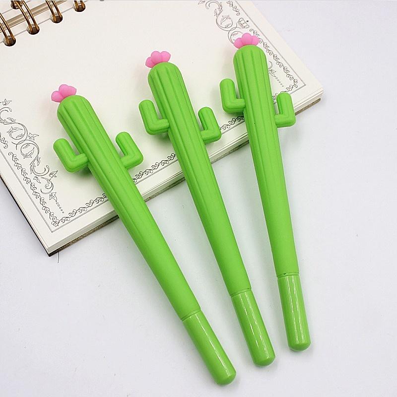 3PCS Korean Office School Supplies Gift Gel Pen for Student Stationery Writing Cute Creative Cactus Pens for Writing