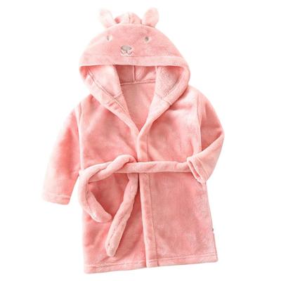 MARBEINE Kids' Bathrobe, Towel Fabric Pajamas for Boys and Girls, Solid Color, Junior Size, Open Front, 90-150cm, Hooded, Soft, Perfect for Bathtime O