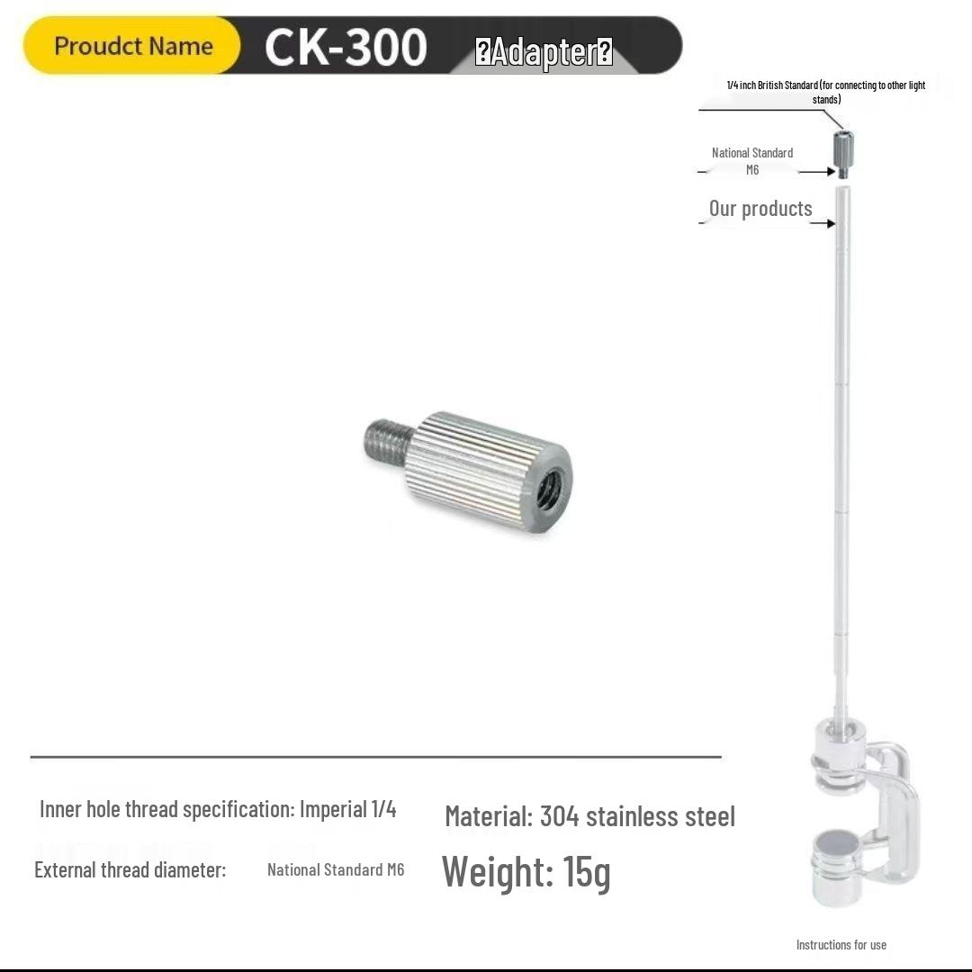 **Expandable Stainless Steel Lamp Stand & Clamp Set for Outdoor Camping**