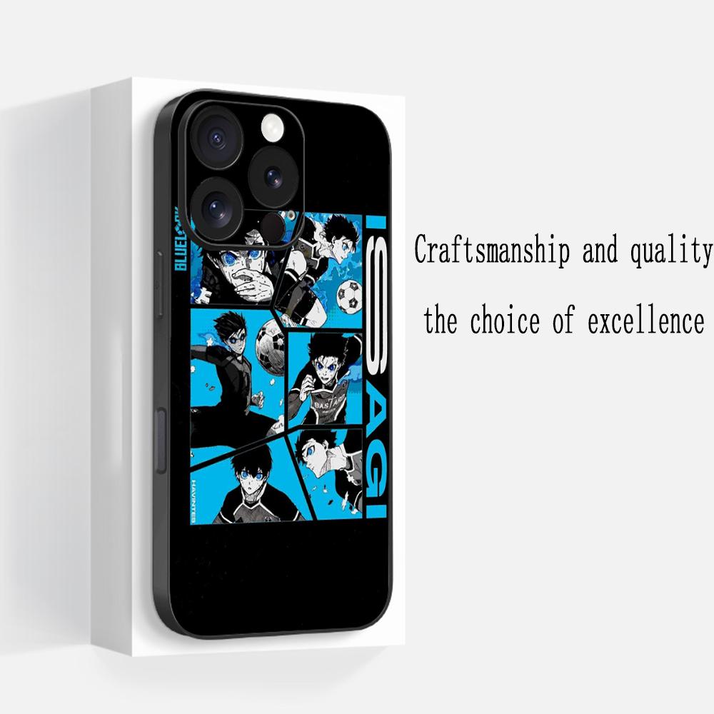 

Blue lock hot anime pattern ins Phone Case For iPhone 16 16e 15 14 13 12 11 Plus Mini Pro Max Soft black Shockproof Cover iPhone 16e