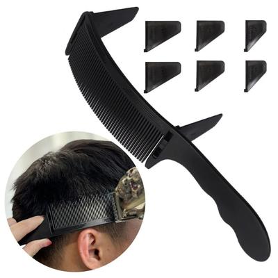 Peigne de Positionnement Courbé pour Coupe de Cheveux Design en Arc Outil pour Tondeuse à Cheveux Outils de Coiffure Peigne de Coupe de Cheveux