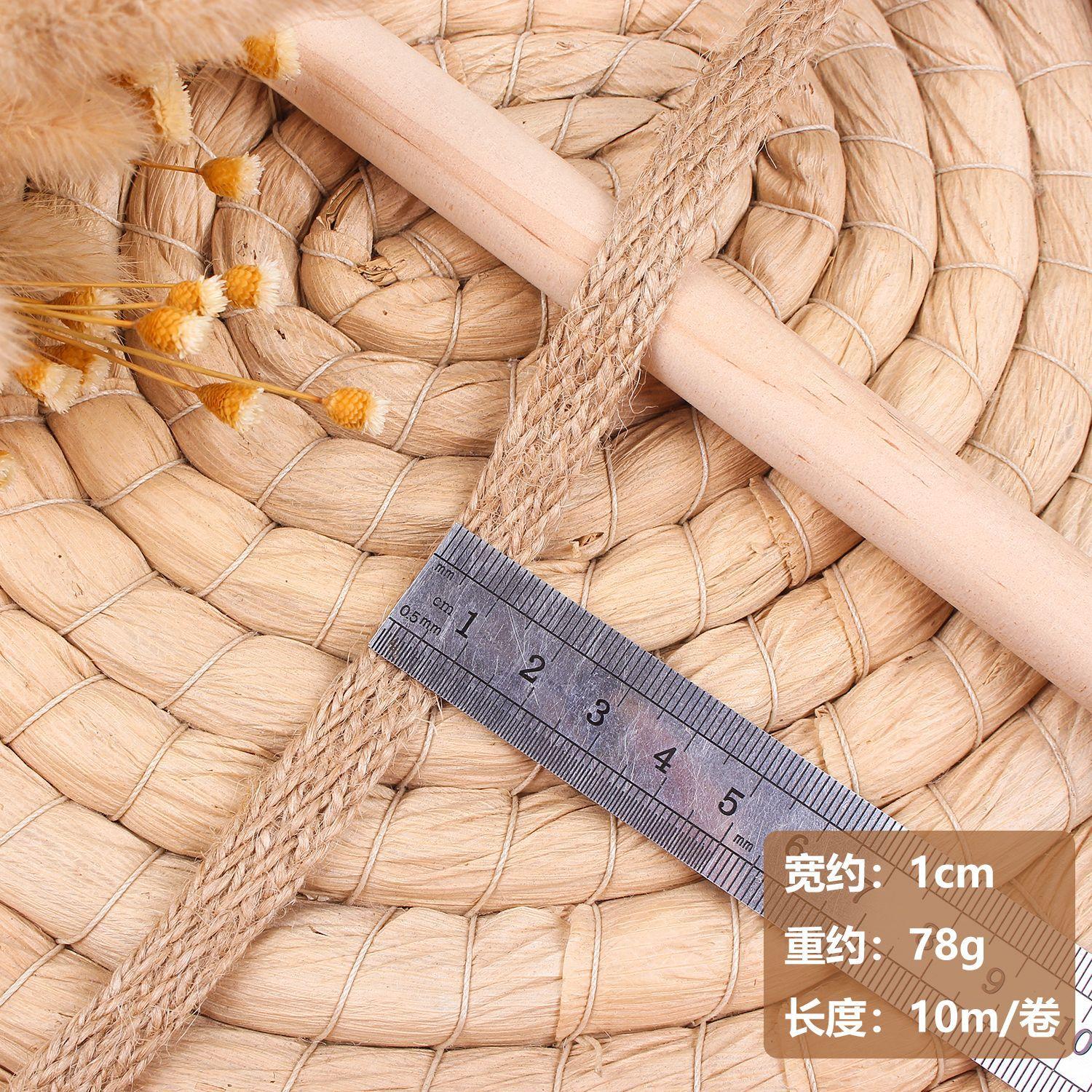 Плоская пеньковая веревка, желтая пеньковая веревка, самодельная декоративная пеньковая веревка, украшение для фото на стену магазина, пеньковая веревка 1CM*10M