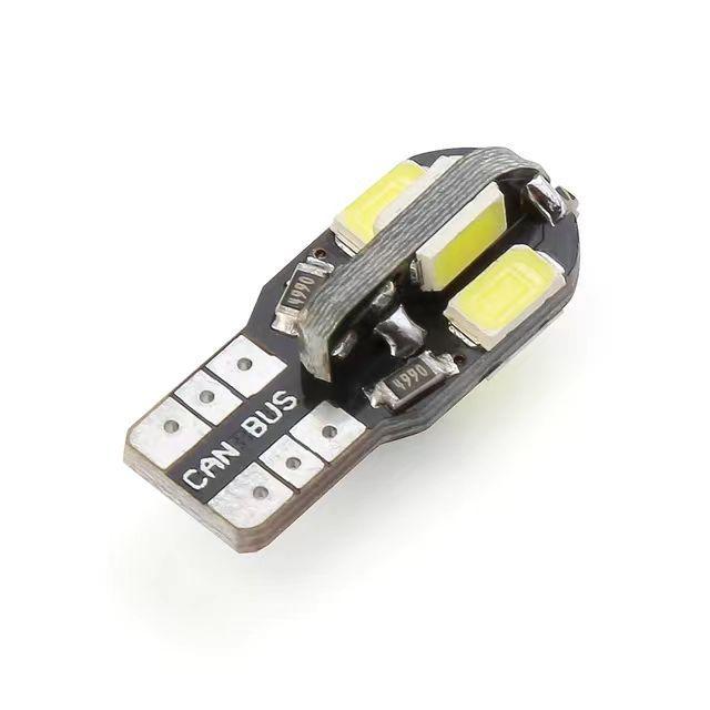 

1 шт. Автомобильная светодиодная лампа T10 W5w 5730 8SMD декодирующая лампа для чтения CANBU ширина индикатора света, подсветка номерного знака warm white