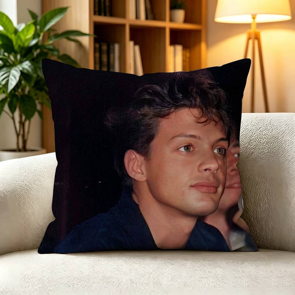 LLuis Miguel Vintage Latin Bolero Concert Music Pillow Case Square DoubleSided Sofa Cushion Cover Bedroom Bedside Pillow