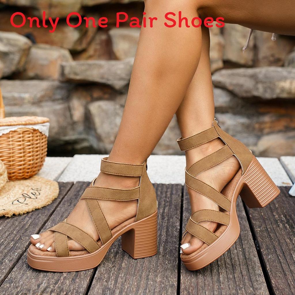 Roman Sandals For Women Summer High Heel With Adjustable Tape For Stylish Comfort