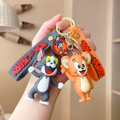 KalaCase Tom and Jerry Keychain, Creative Anime Keychain, Smart Comic Style, Stylish and Simple, School Bag Decoration, Style 1