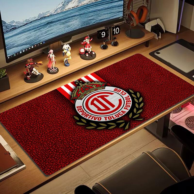 Toluca FC Mouse Pad, Large Gaming Desk Mat, Non-slip XXL Mousepad for Laptop & Tablet, Mini PC Playmat with Stitched Edges