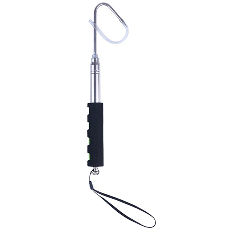Fishing Gaff Fishing Hook Stainless Steel Strong Sharply Fishing Gaff Hook with Protections Cover Telescopic Fishing Gaff 60cm