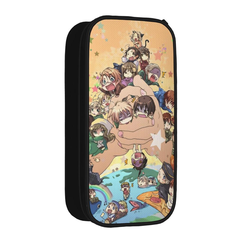 Hetalias Axis Powers Accessories Pen Box Large-capacity Kids Pencil Bag Birthday Gift