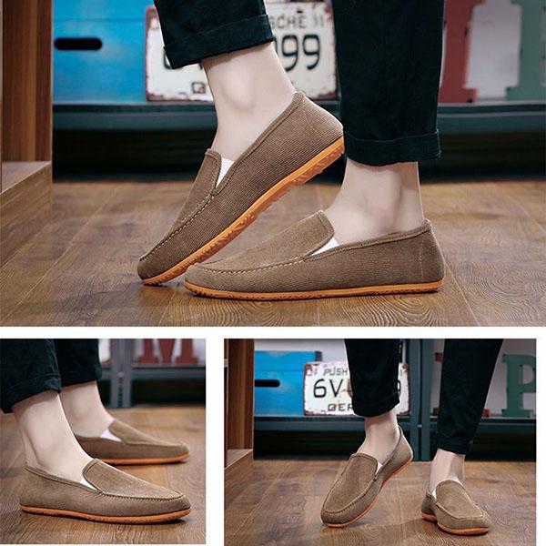 Summer Breathable Men's Shoes Old Beijing Canvas Shoes Men's Korean Version Bean Shoes Casual Shoes Driving Lazy Shoes Men's Cloth Shoes