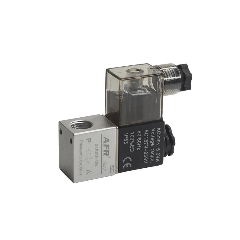 2V025-08 06 Pneumatic Solenoid Valve - 2 Way 2 Position Normally Closed NC 1/4 Port Air Control Valve 12V 24V 110V 220V AC DC
