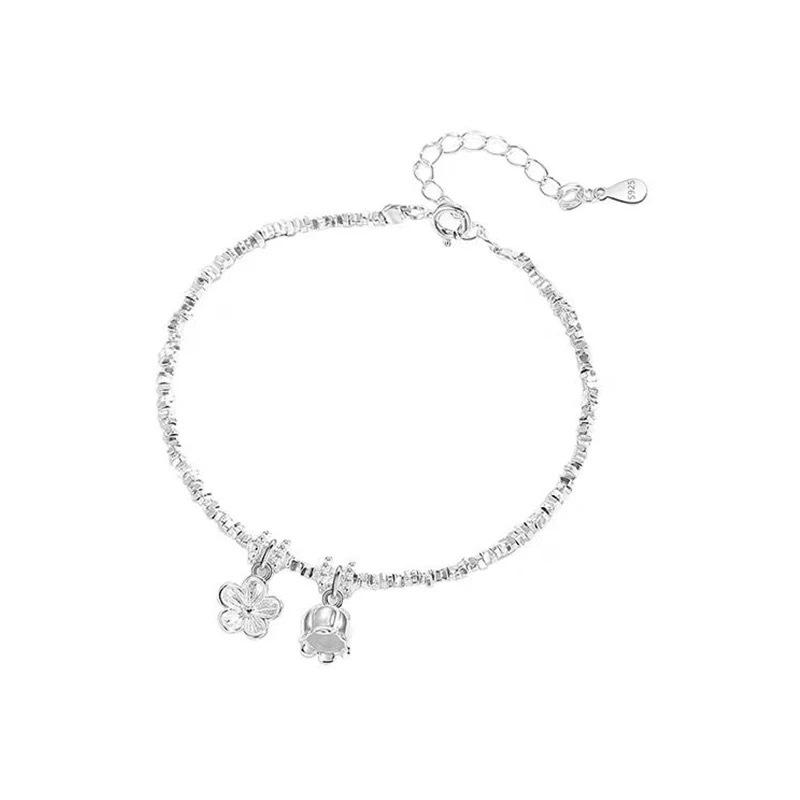 Zhongying Jewelry Silver Lily of the Valley Bracelet – Women's Elegant and Versatile Design