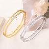 European & American Double Layer Hollow Stainless Steel Women's Fashion Bracelet