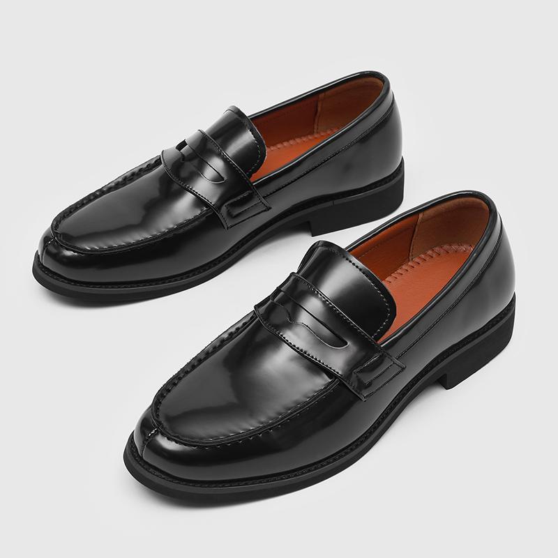 Luxuriöse Slipper Herren Echte Leder Italienische Loafer Schuhe Für Herren Schwarzes Lackleder Formelle Oxford Herren Hochzeitsschuhe