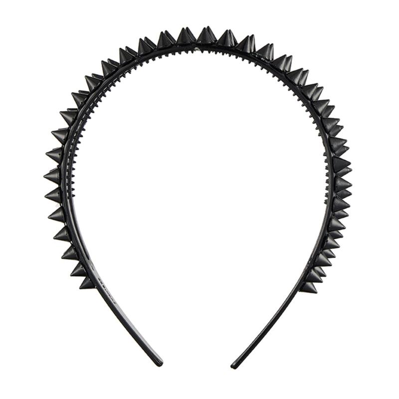 A52E Alternative Fashion Headbands With Edgy Metal Spikes Rocker Hair Accessory For Concerts Night Outs
