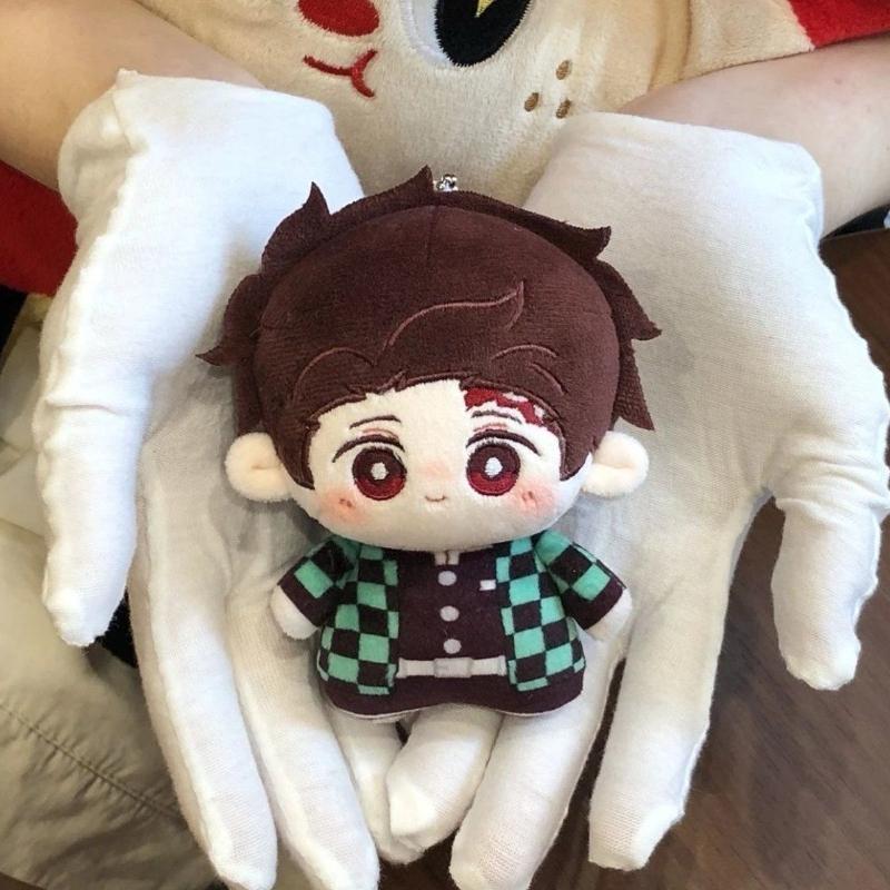 Demon Slayer Plush Tanjiro Giyuu Rengoku Yoriichi Mini Cotton Anime Character Stuffed Keychain Pendant Fans Backpack Decor Birthday Collectible Gift