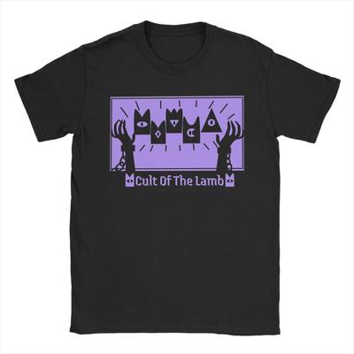 Cult Of The Lamb Game TShirts for Men Vintage 100 Cotton Tees Crew Neck Short Sleeve T Shirts Gift Idea Clothes