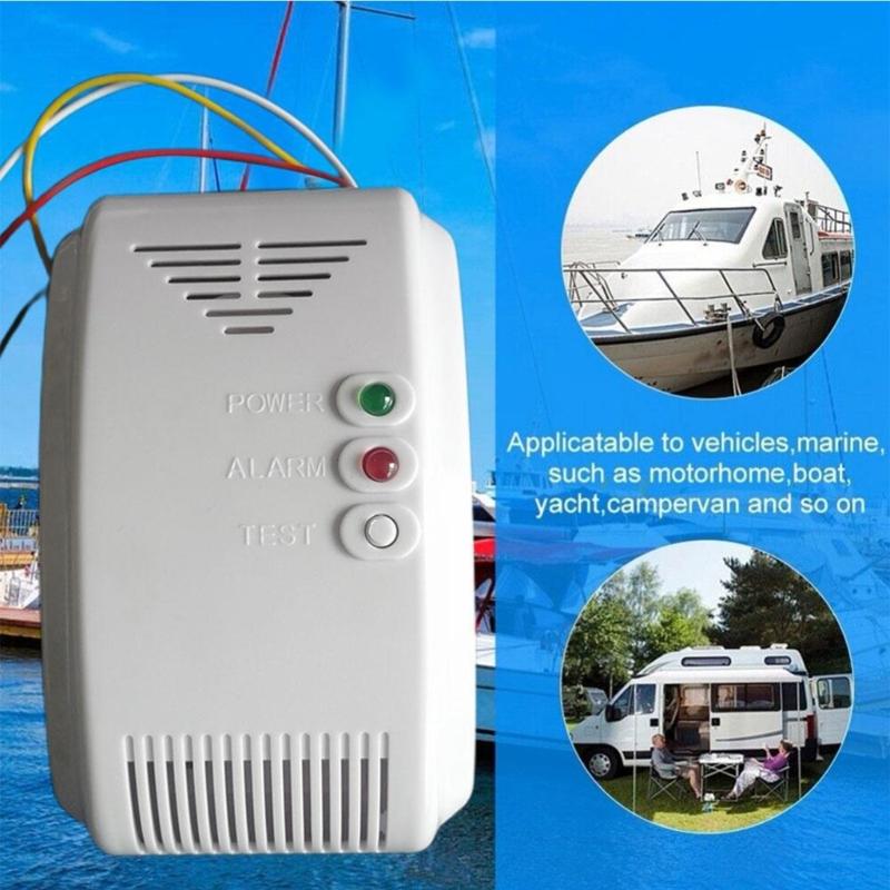 Small Gas Leak Detector Alarm Natural Gas Alarm Wall Mounted for Propane Natural Gas In RVs Boats Home Safety