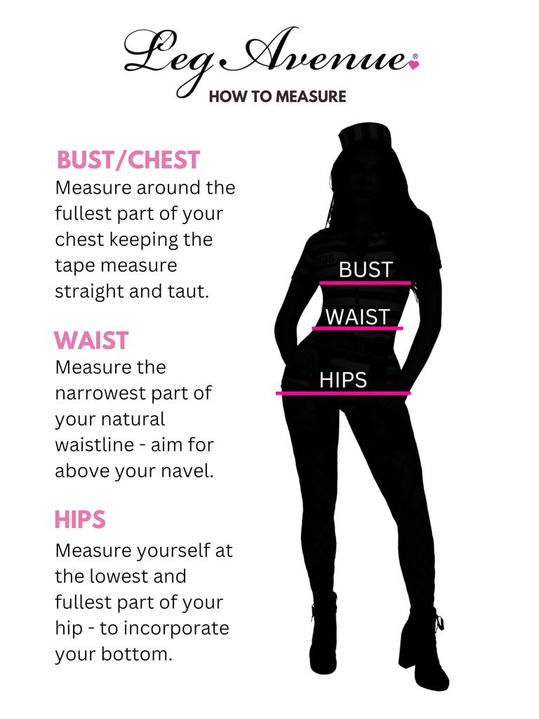 LEG AVENUE Officer Payne and Hat Size 83912 Catsuit, Badge, Belt, 4-Piece Set, Black, L,