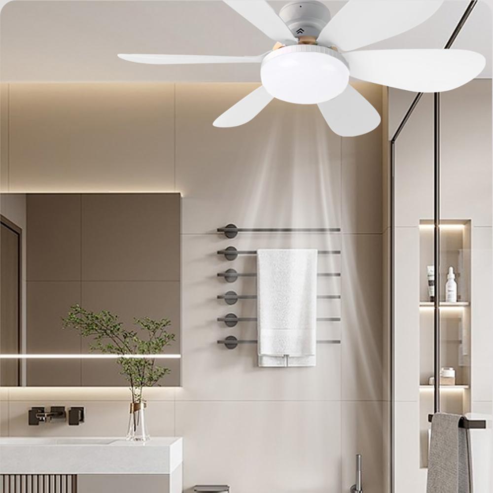 LED 40W ceiling fan light E27 with remote control for dimming, suitable for living room, study, household use, 85-265V bulb