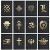 Clean Metal Symbols Egypt Abstract Prints Poster Canvas Painting Modern Wall Art Picture For Living Room Bedroom Home Decoration