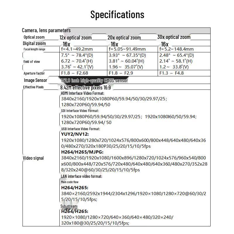 TCHD TC-980S 4K Live Streaming PTZ Camera