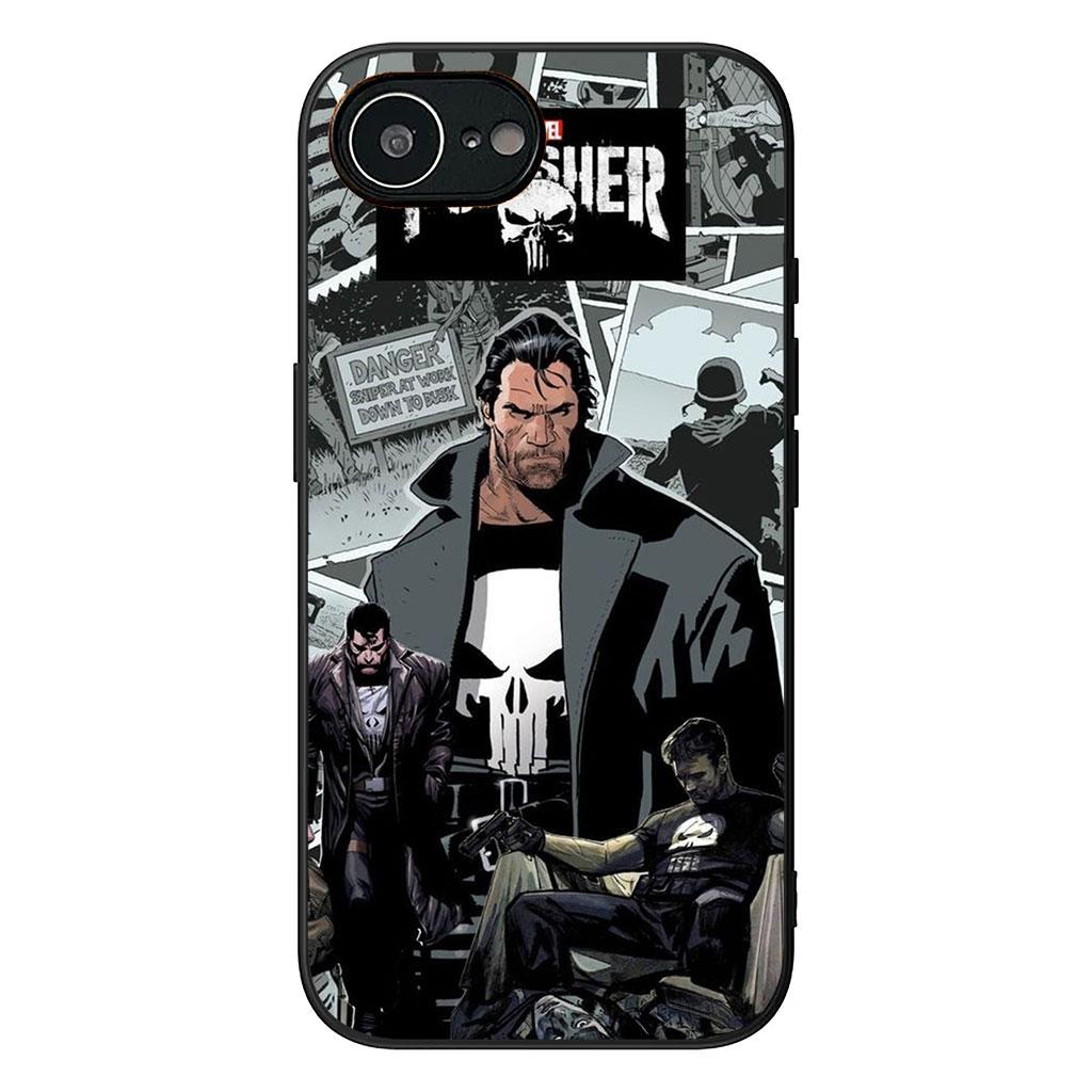 Cover for Apple iPhone 16 15 14 Plus 13 12 Mini 17 Pro Max + ProMax 16E Air Phone Case The Marvel Punisher Skull