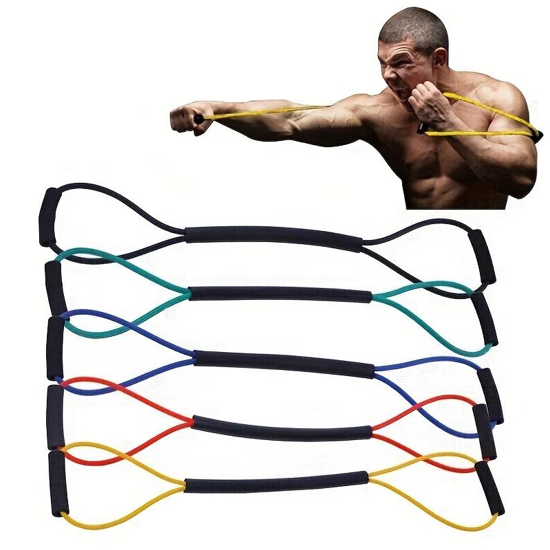 Boxing Training Rope Adjustable Speed Resistance Cord for Punching Kicking Drills Home Gym Fitness Equipment with Elastic Belt