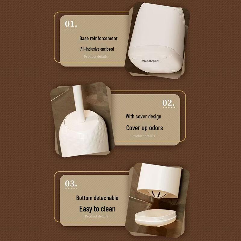 cmaos Wall-Mounted Toilet Brush Set (2-Pack)