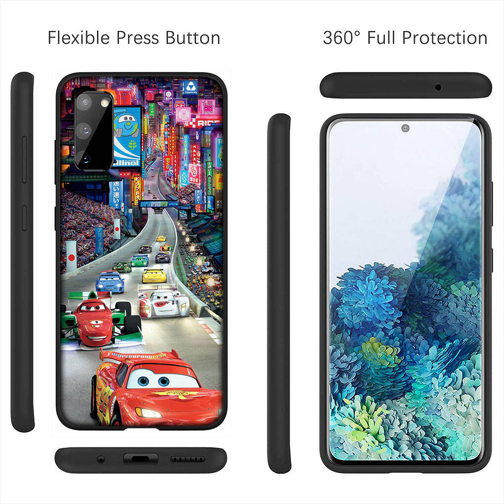for Samsung Galaxy S25 S24 S23 S22 Ultra FE Plus A17 A37 A57 A56 A55 A06 A16 A15 A36 A26 A35 A05 A54 A34 Case Lovely Cars Lightning McQueen 95 Cover