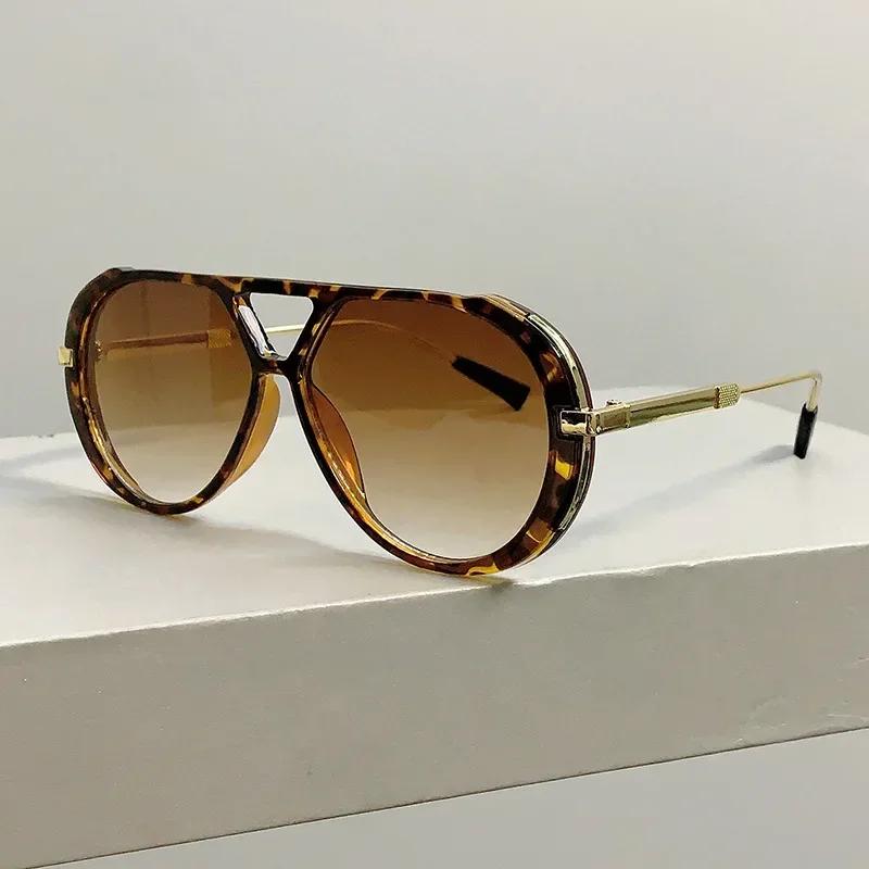 Big Frame Vintage Pilot Sunglasses Women For Men Luxury Brand Designer Sun Glasses Outdoor Punk Shades Eil Homme