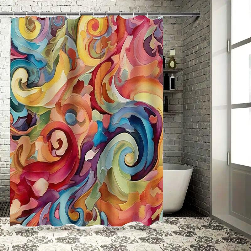 Brightly Colored Bathroom Shower Curtain Decorative Fabric Waterproof Bathing Room Hanging Shower Curtains 90x180cm