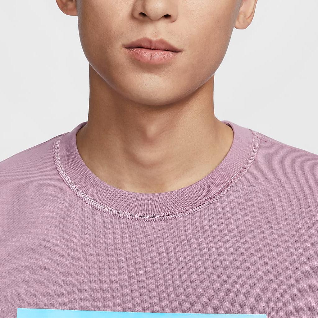 Nike SB Fleece Skateboard Crewneck Loose Long Sleeve Sweatshirt Unisex Sweatshirt Gray Purple Red HQ3038-523