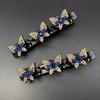 4/6Pcs Faux Crystal Stone Braided Hair Clips Girls Rhinestone Butterflies Decor Hair Braid Clips Shiny Hair Accessories