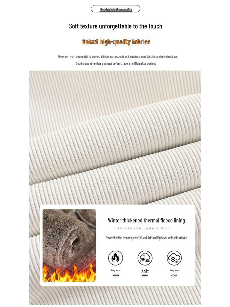 Chenille Fleece-Lined Bell Bottom Pants for Plus-Size Women - Autumn/Winter Lambswool Cotton Micro-Flare Warm Pants