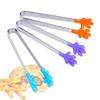 Kleine Palm Edelstahl Silikon Zucker Tong Lebensmittel Clip Clamp Home Küche Werkzeug