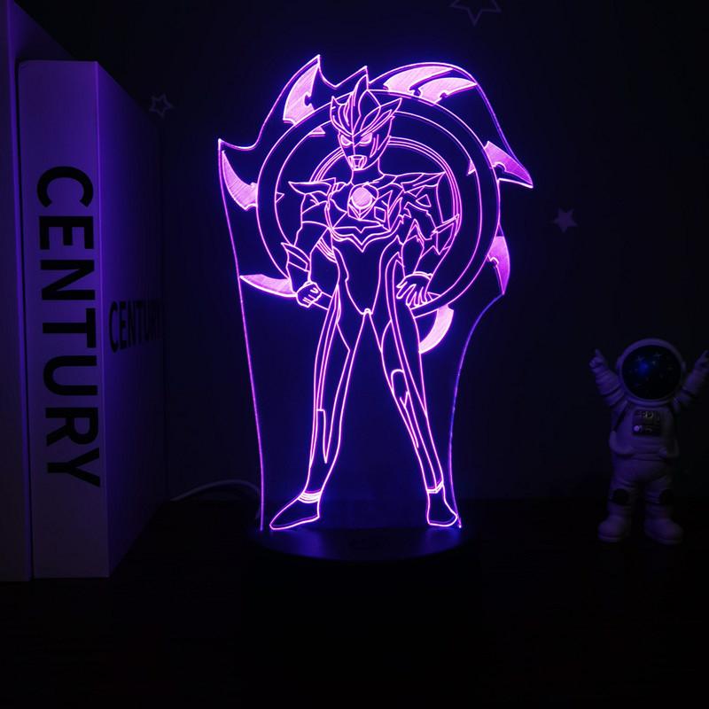 Led Cartoon Ultraman Bedroom Sleep Bed 3d Creative Desk Lamp Usb Straight Insert
