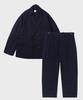 Ty Classic Double-Breasted Jacket Set, Dark Navy