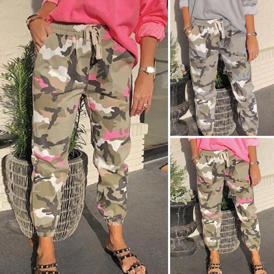 

Повседневные свободные женщины Спортивные штаны полной длины Модные спортивные брюки