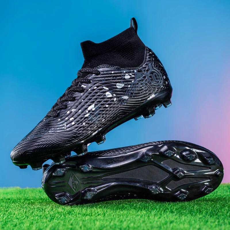 Men's Soccer Shoes Anti-slip TF/FG Football Boots Breathable Outdoor Grass Soccer Boot Low-Top Non-Slip Sports Soccer Sneakers