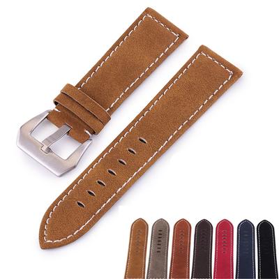 Cinturini per orologi Cinturino per orologio in vera pelle opaca con fibbia grande in acciaio inossidabile Cinturino per orologio Cinturino in pelle 18mm 20mm 22mm 24mm