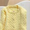 Level Recommendation! So Gentle~ Milk Yellow Twist Cashmere Sweater Women's Single-breasted Cardigan