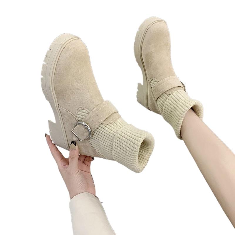 Trendy Women Boots New Winter Versatile Ankle Boot Casual Thick Soled Women Shoe Simple Daily Short Boots Exquisite Winter Boot