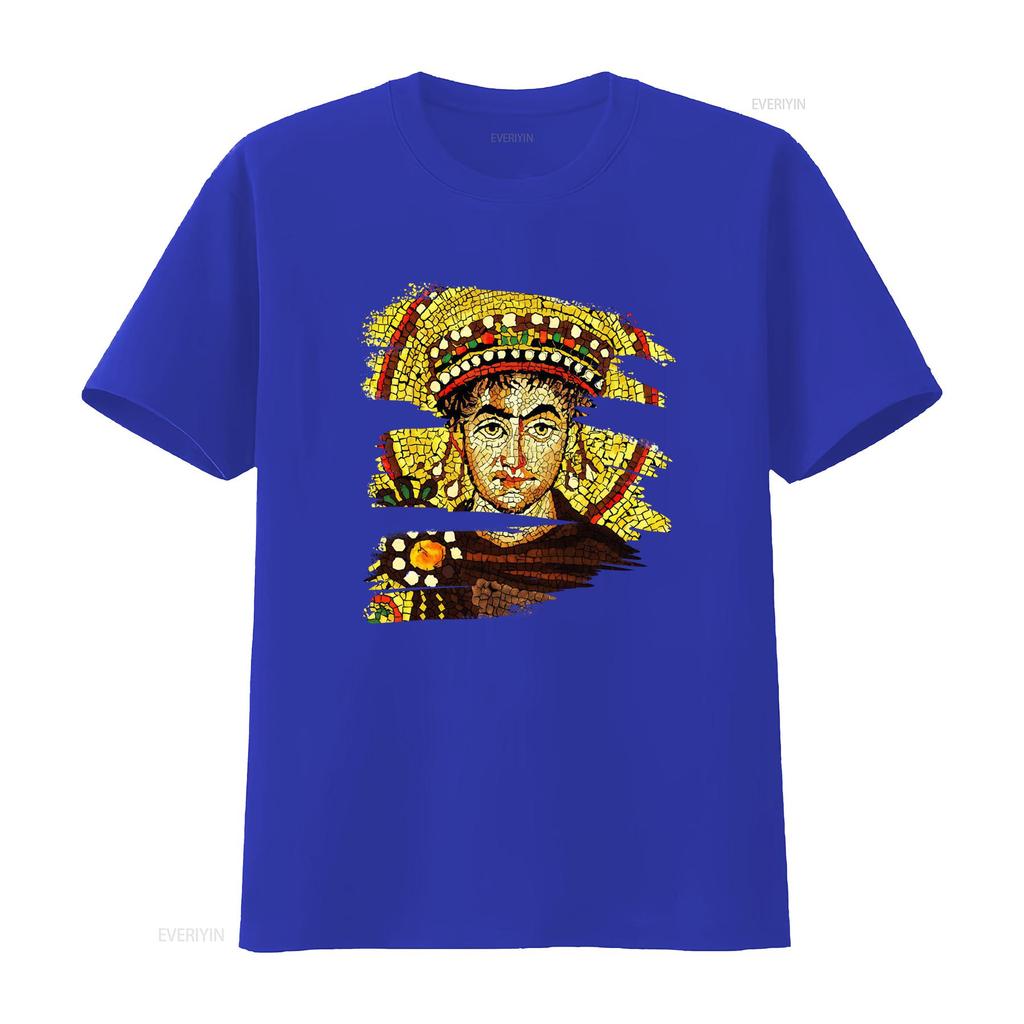 Emperor Justinian I Architect Of Byzantine Brilliance Iconic Legacy Unleashed In Majestic Mosaic Design T Shirt Vintage