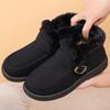 Fashion Winter Women's Snow Boots Korean Version 2025 New Plush Comfortable Super Warm Anti Slip Soft Bottom Belt Buckle Women's Shoes