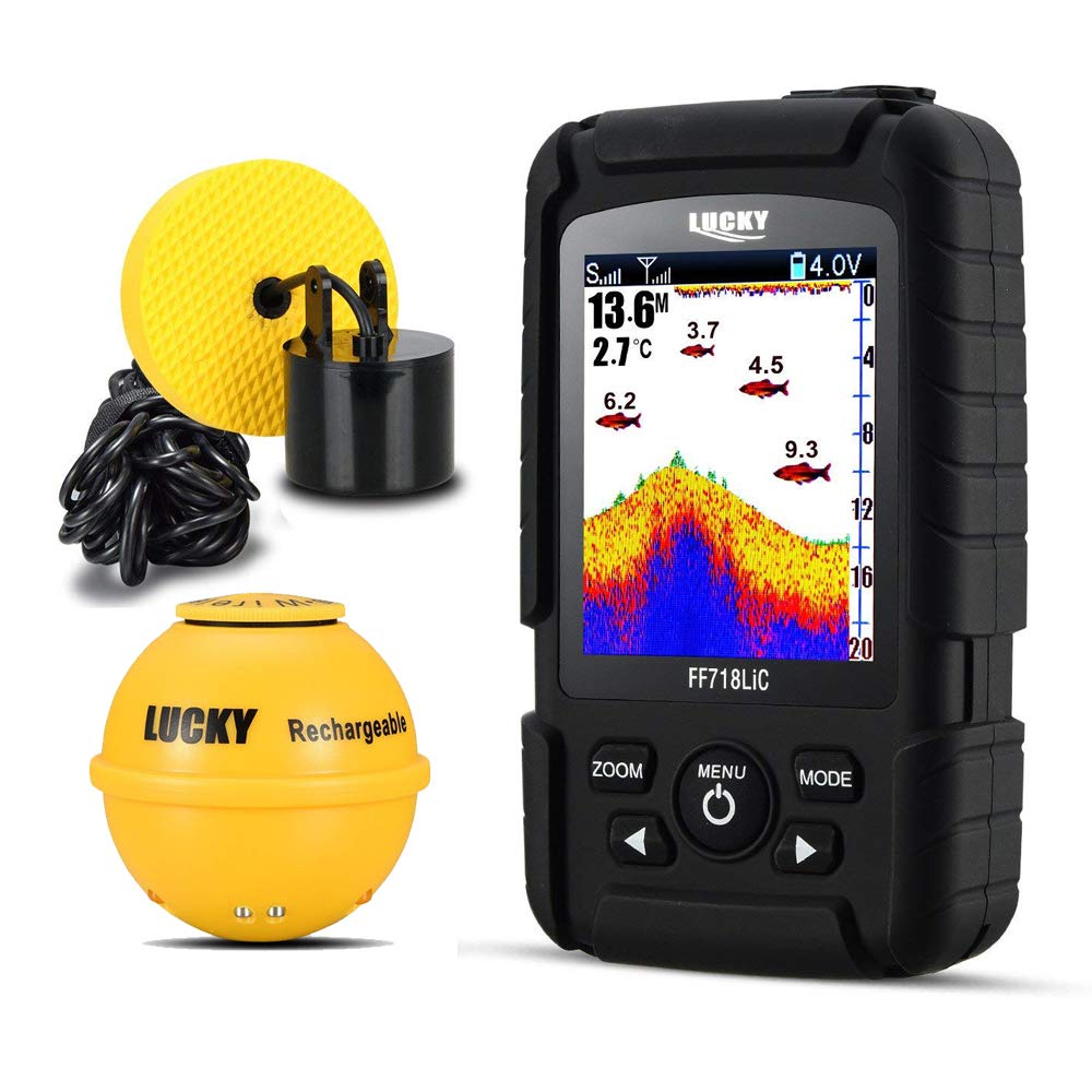 

[Authorized Dealer] LUCKYLAKER Portable Fish Finder, Waterproof, Wired/Wireless 2-in-1, for Bass Fishing
